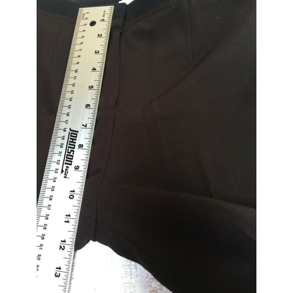 Debra C Beverly Hills Womens High Rise Wool Blend Pants Size 40 Brown Italy Made - Picture 7 of 10